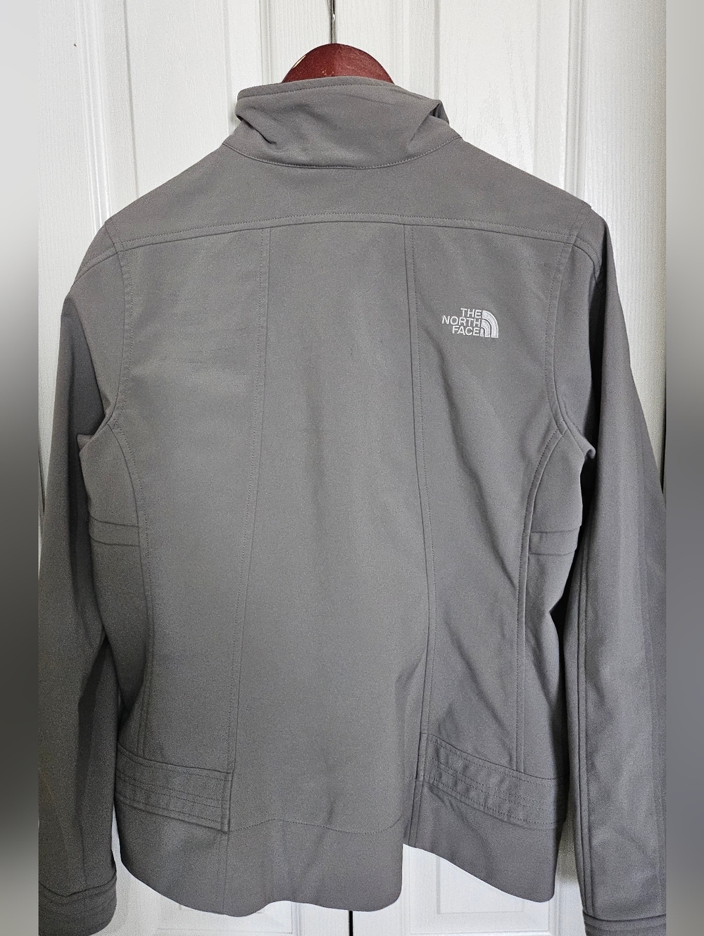 The North Face Women's Softshell Jacket Gray Full Zip Lightweight Outdoor Coat L - Picture 5 of 12